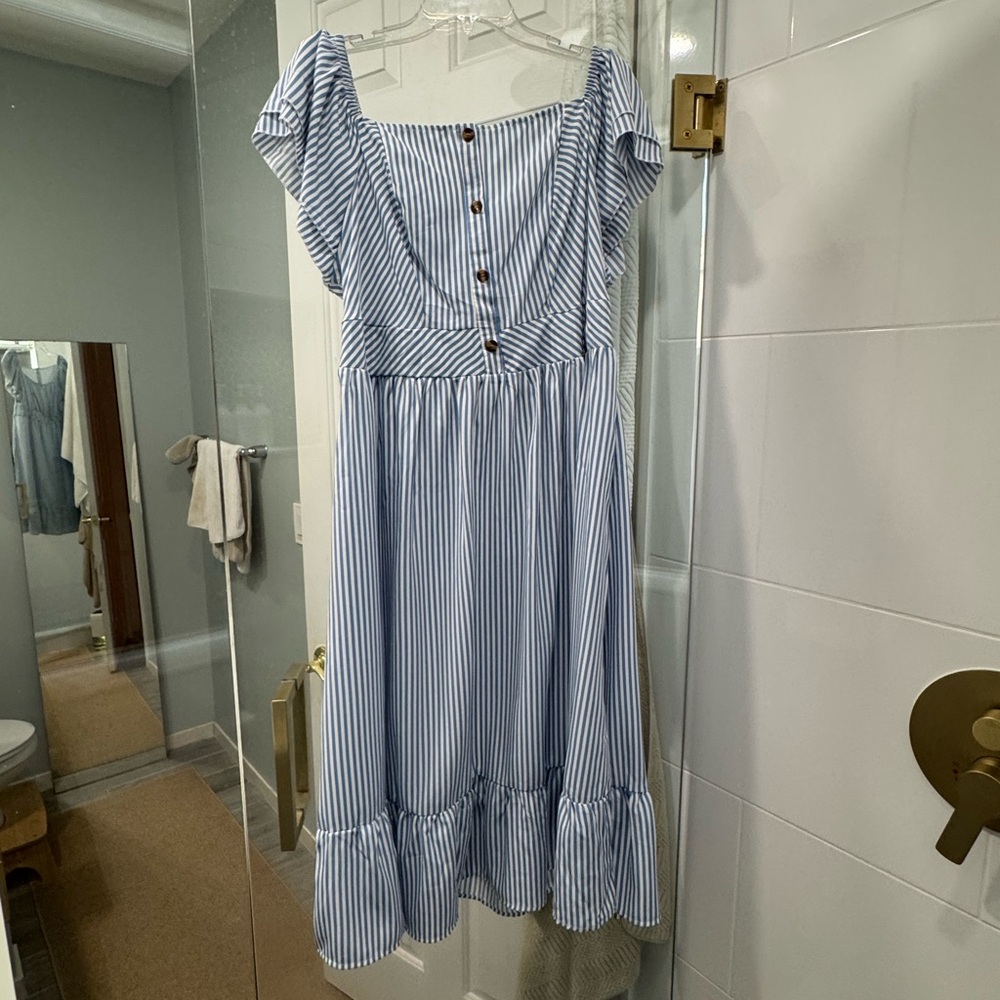 Blue Striped Women’s Dress